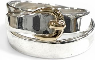 Herm&egrave;s Gold Silver Silver 925 Band Ring (Pre-Owned)
