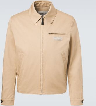 Givenchy Chaqueta de sarga de algod&oacute;n con logo