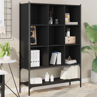 vidaXL Vidaxl - Estanter&iacute;a De Madera De Ingenier&iacute;a Negra 102x30x141,5 Cm