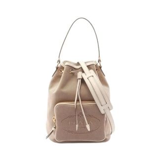 Prada Pre-owned Bucket Bags, female, Beige, Size: ONE SIZE Pre-owned Canvas Bucket Bag