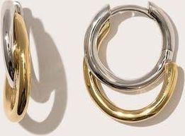 Otiumberg Small Mixed Metal Spiralis Hoop Earrings at Nordstrom