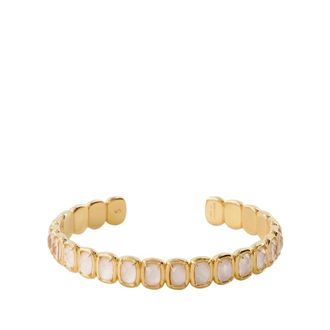 Ivi Seaside Collection Bracelets, female, Yellow, M, Crystal Cuff Bracelet - Gold Plated