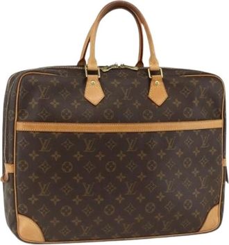 Louis Vuitton Pre-owned Handbags, female, Brown, Size: ONE SIZE Pre-owned Monogram Canvas Briefcase