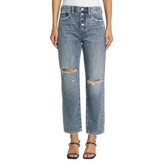Pistola Denim Charlie Straight Jean In Destructed Pulse