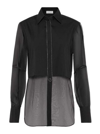 Brunello Cucinelli Cotton And Silk Blend Shirt