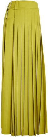 Erdem Pleated Crepe Maxi Skirt Size S