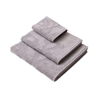 Scalpers Set 3 toallas de ba&ntilde;o gris de algod&oacute;n 450gsm