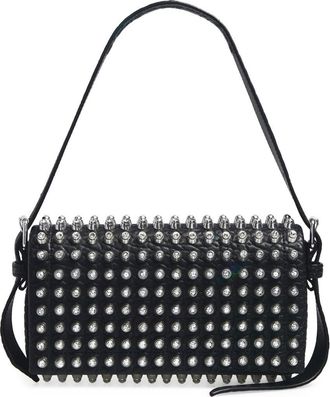 Alexander Wang Slim Ricco Crown Studded Leather Shoulder Bag in Black at Nordstrom