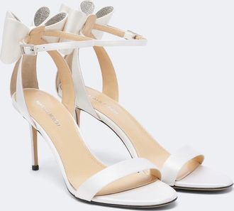 Mach & Mach Le Cadeau embellished satin sandals