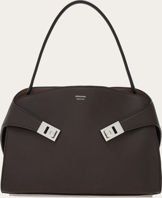 Ferragamo Women Hug soft shoulder bag (M) Brown