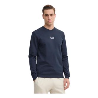 Emporio Armani Core Identity Cotton Crewneck Sweatshirt - Sweatshirts & Hoodies - Hombre - Azul - M