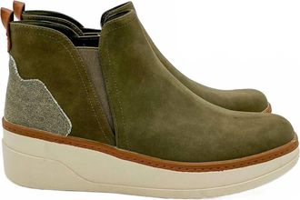 Blowfish Womens Charming Wedge Pull On Sneaker In Olive