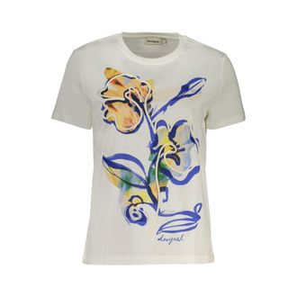 Desigual Bianco Katoenen Dames T-Shirt
