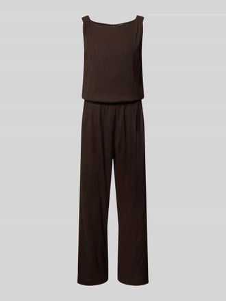 OPUS Relaxed Fit Jumpsuit mit Strukturmuster Modell Mefiza in Dunkelbraun, Gr&ouml;&szlig;e 34