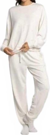 Thread & Supply Belle Long Sleeve Pajama Set In Ivory