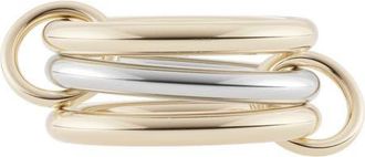 Spinelli Kilcollin Taurus Two-Tone Linked Rings in Silver/Yellow Gold at Nordstrom, Size 7