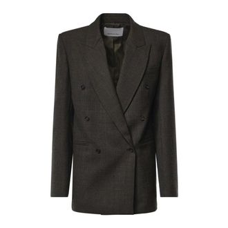 Frankie Shop Blazer strutturato in lana Monterey - - Jackets - Donna - Marrone - M