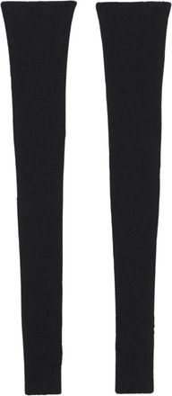 Cortana Lange gebreide armwarmers met duimgaten - Dames - Handschoenen - Zwart - ONE Size - Wol - Accessoires