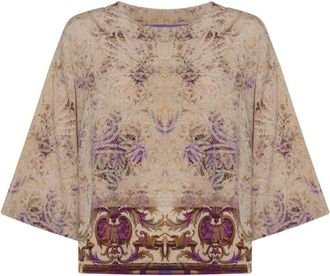 Pierre-Louis Mascia Kimono-stijl Top - Dames - Blouses - Beige - XS - Overhemden