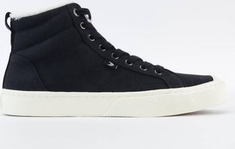 Cariuma Mens Oca High Therma Vegan Suede Boots In Black, White
