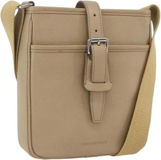 Burberry Pre-owned Cross Body Bags, female, Beige, Size: ONE SIZE Pre-owned Leather Shoulder Bag