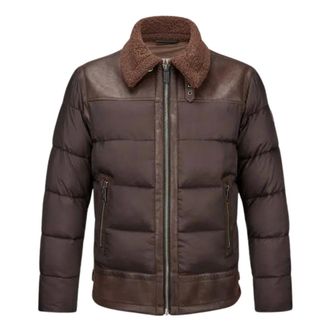 Milestone MSHawkins Jas - Heren - Jassen - Bruin - Maat: M Leer