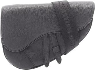 Dior Pre-owned Saddle Leren Schoudertas - Dames - Vintage Schoudertas - Zwart - ONE Size - Leer - Vintage