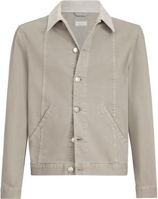 Brunello Cucinelli Garment-dyed outerwear jacket in Khaki at Nordstrom, Size 54 It