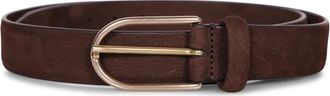 Dell'Oglio Su&egrave;de Nabuck Riem - Heren - Riemen - Bruin - 110 CM - Su&egrave;de - Accessoires