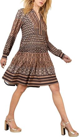 Hale Bob Hale Bob Long Sleeve Salma Mini Dress