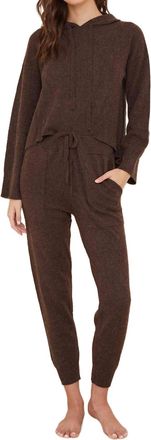 Bella Dahl Pocket Jogger In Heather Chocolate