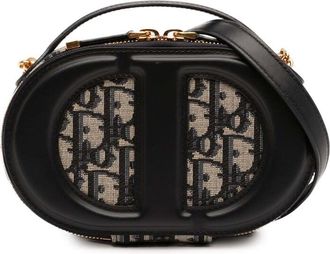 Dior Pre-owned Dior Leather and Oblique Canvas CD Oval Camera Bag Ladies B2F4242K8XW361FA
