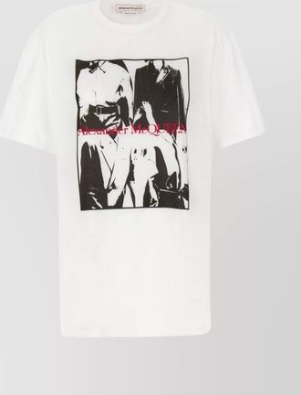 Alexander McQueen cotton oversized ribbed crew-neck t-shirt