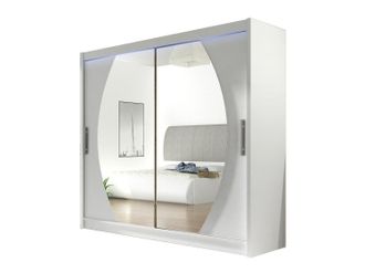 Mirjan24 Mobilier1 - Armario Closico 102, Blanco, 215x180x58cm, Puertas De Armario: Correderas, N&uacute;mero De Estantes: 0, Led