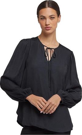 NYDJ Elsie Blouse Womens Clothing Black : XL (US 16-18), Polyester