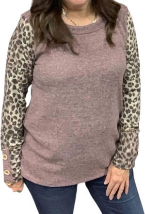 Bibi Knitted Top In Mauve