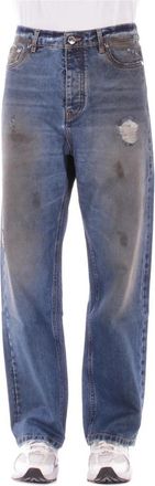 John Richmond Straight Jeans - Heren - Loose Fit Jeans - Blauw - W34 - Katoen - Jeans