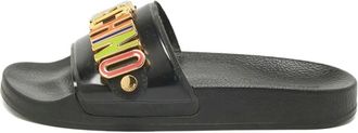 Moschino Sandali slides con logo - Nero