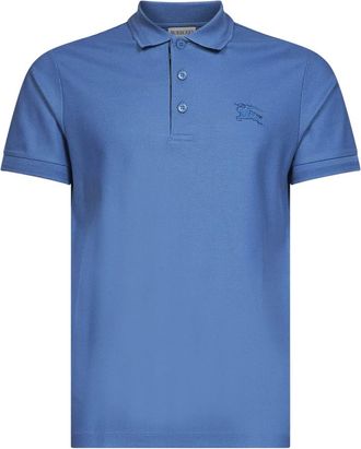 Burberry Katoenen Poloshirt - Heren - Polos - Blauw - S - Katoen - Tops