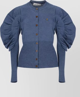 Vivienne Westwood wool draped long-sleeve cardigan