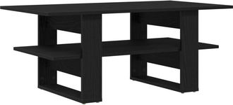 vidaXL Vidaxl - Mesa de Café Roble negro 102 x 55 x 42 cm Madera contrachapada