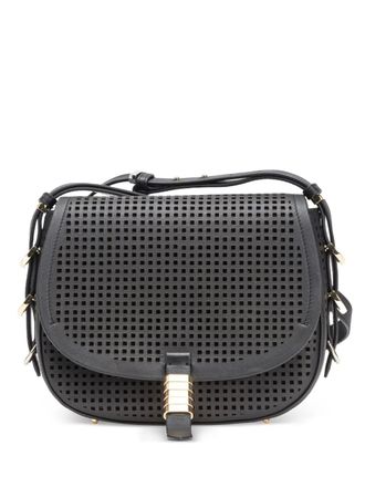 Pinko logo-buckle shoulder bag - Black