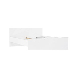 Dmora Dmora - Estructura De Cama Color Blanco, 146 X 80 X 196,6 Cm, Con Embalaje Reforzado