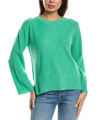 Fort&eacute; Cashmere Rib Easy Crewneck Cashmere Sweater