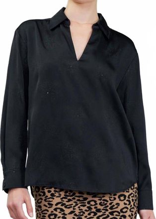 Current Air Decker Starry Night Pullover Blouse In Black