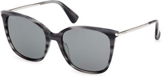 Max Mara MM0202 64A Womens Sunglasses Blue Size 55
