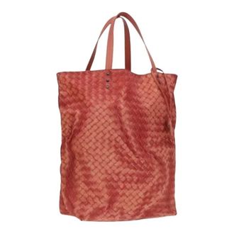Bottega Veneta Pre-owned Tote Bags, female, Orange, Size: ONE SIZE Pre-owned Vintage Nylon Tote Bag