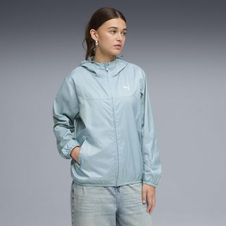 Puma Giacca a vento Essentials vestibilit&agrave; regolare da donna, Abbigliamento, Blu, XL