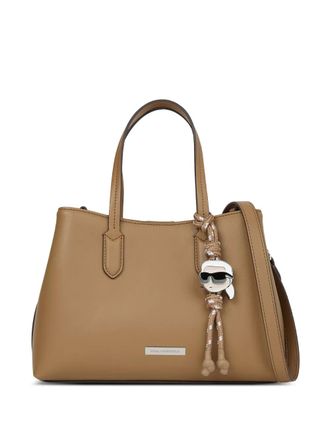 Karl Lagerfeld small K/Ikon tote bag - women - Polyester/Polyurethane - One Size - Brown