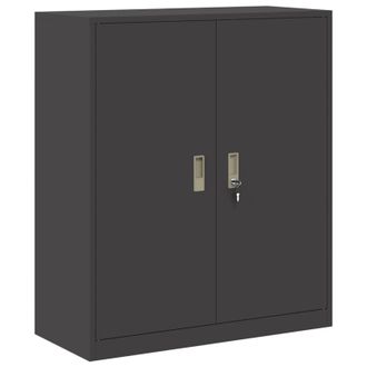 vidaXL Armario De Almacenamiento Negro 90 X 40 X 105 Cm Acero Vidaxl